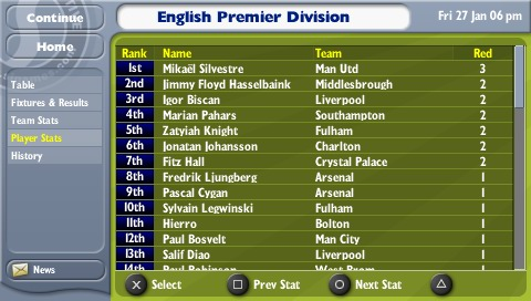 Football Manager Handheld screenshot 3 for PSP